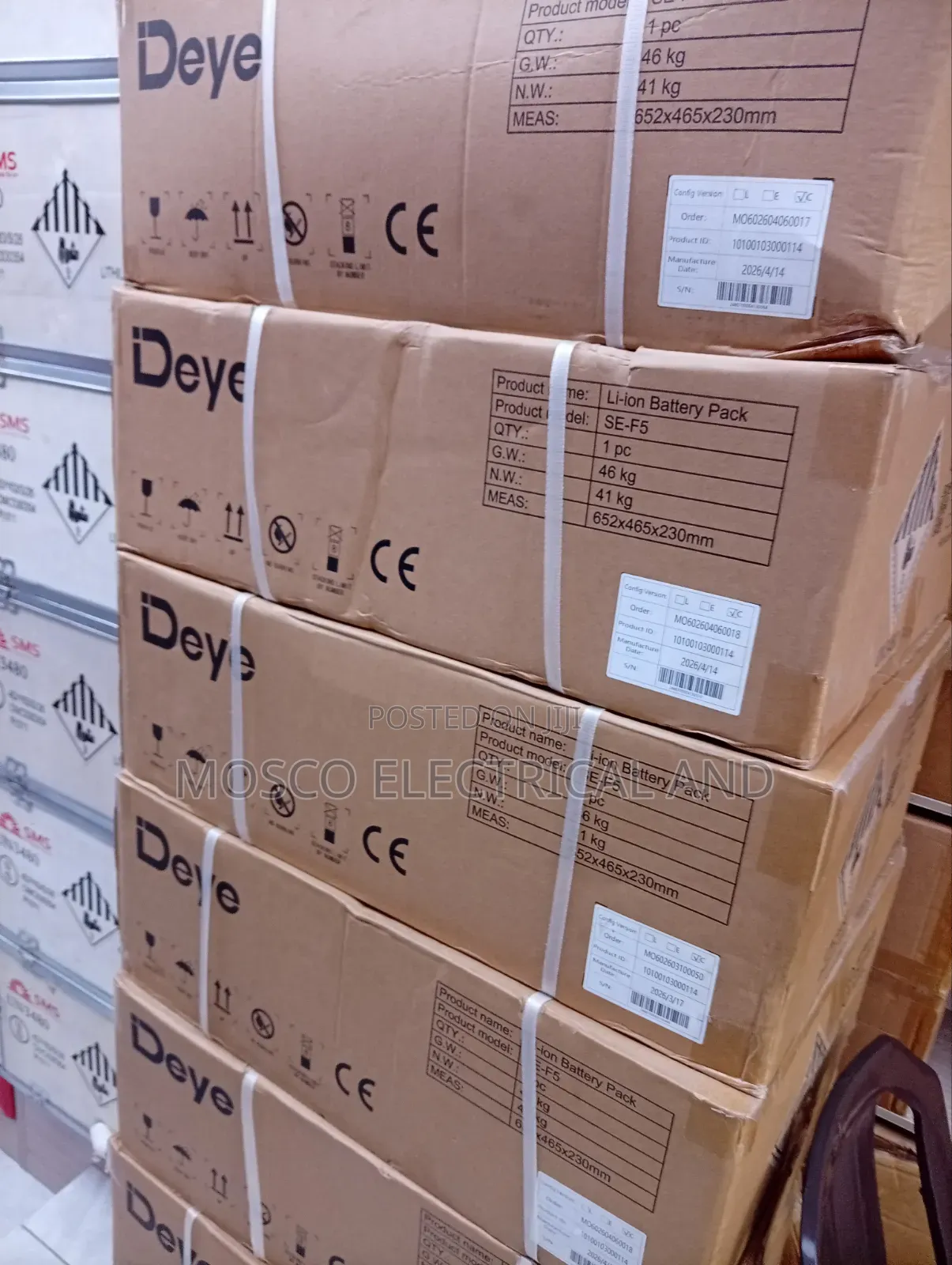 Quality 5kwh/48volts Deye Lithium Ion Solar Batteries