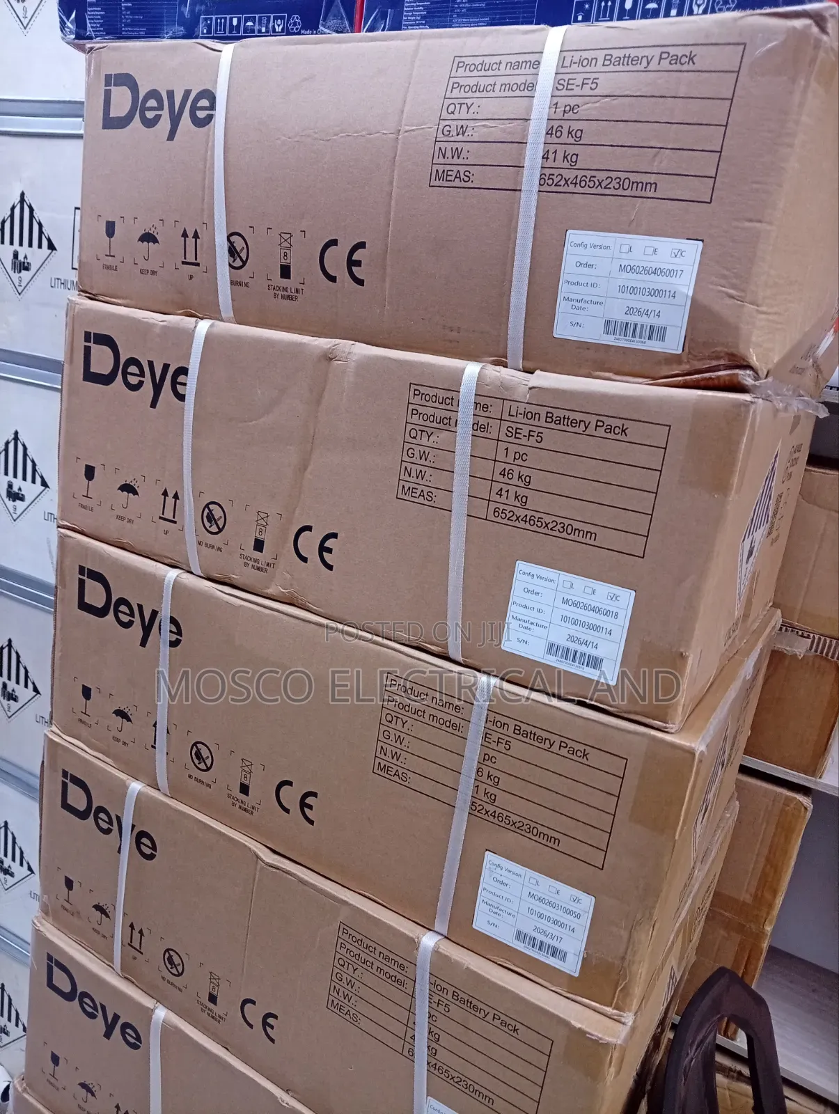 Quality 5kwh/48volts Deye Lithium Ion Solar Batteries