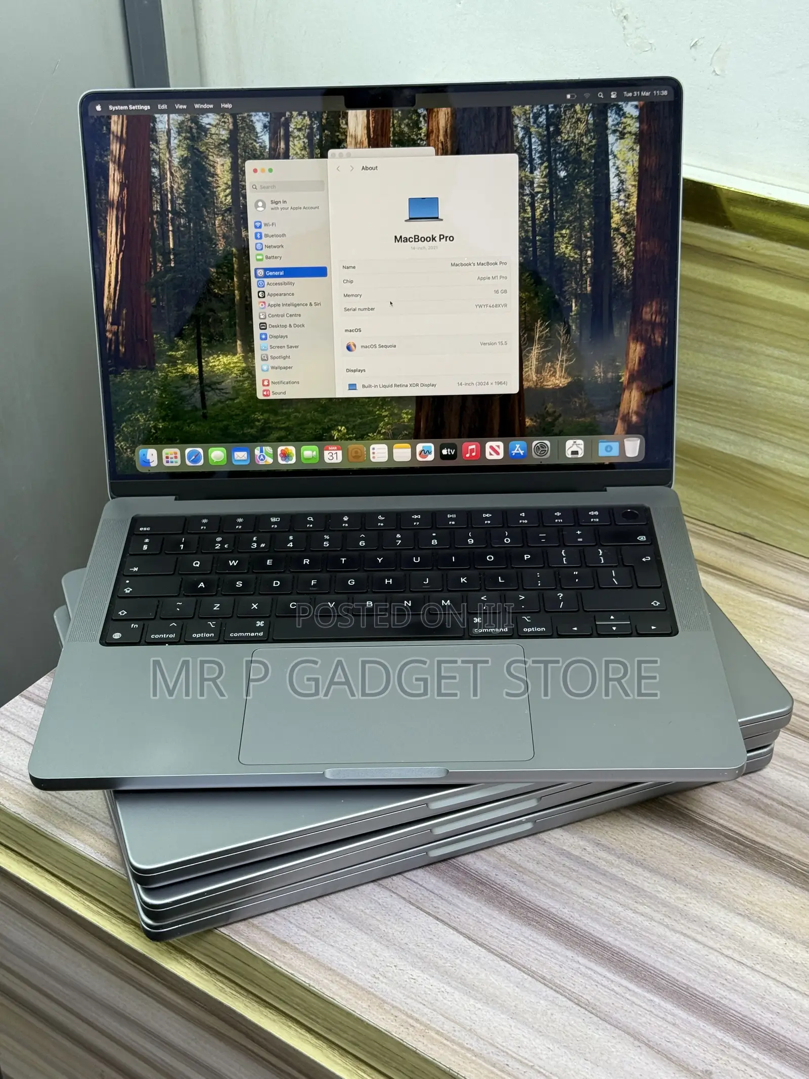 Laptop Apple MacBook Pro 2021 M1 16GB Apple M1 Pro SSD 512GB