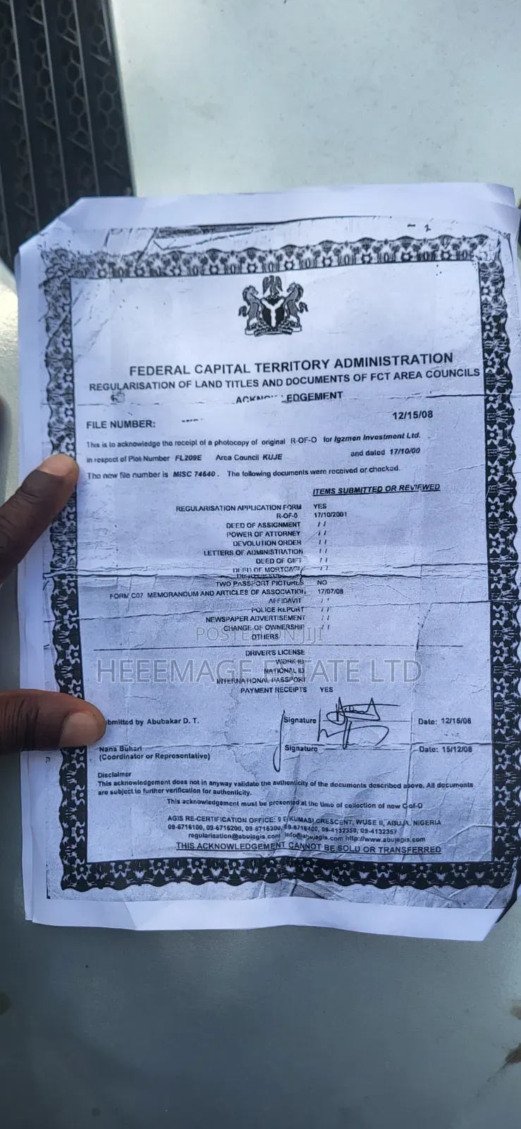 20hectares of Farmland in Chibiri Kuje