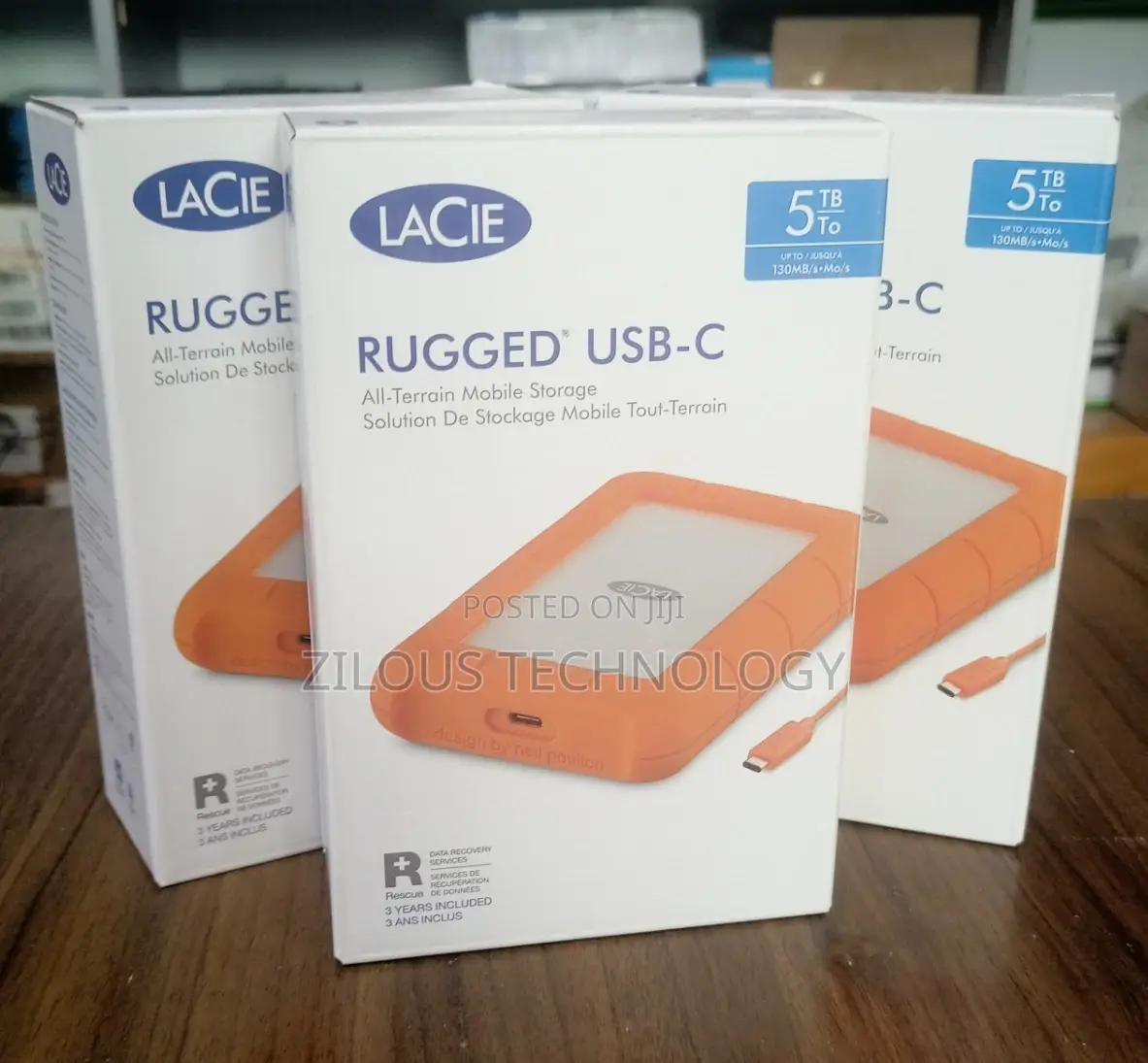 Lacie Rugged USB-C 5TB Hard Drive