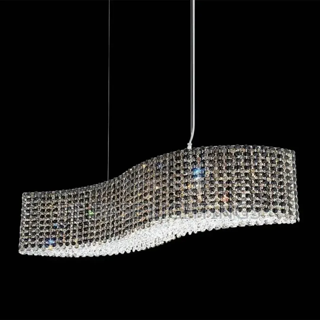Curved Crystal Pendant Light