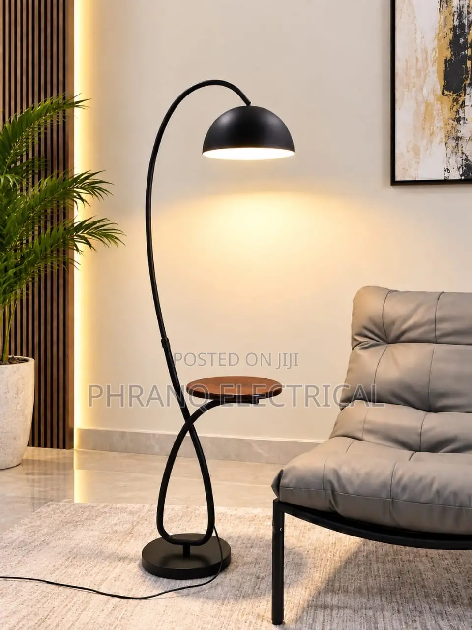 Nordic Coffee Table Integrated Floor Lamp
