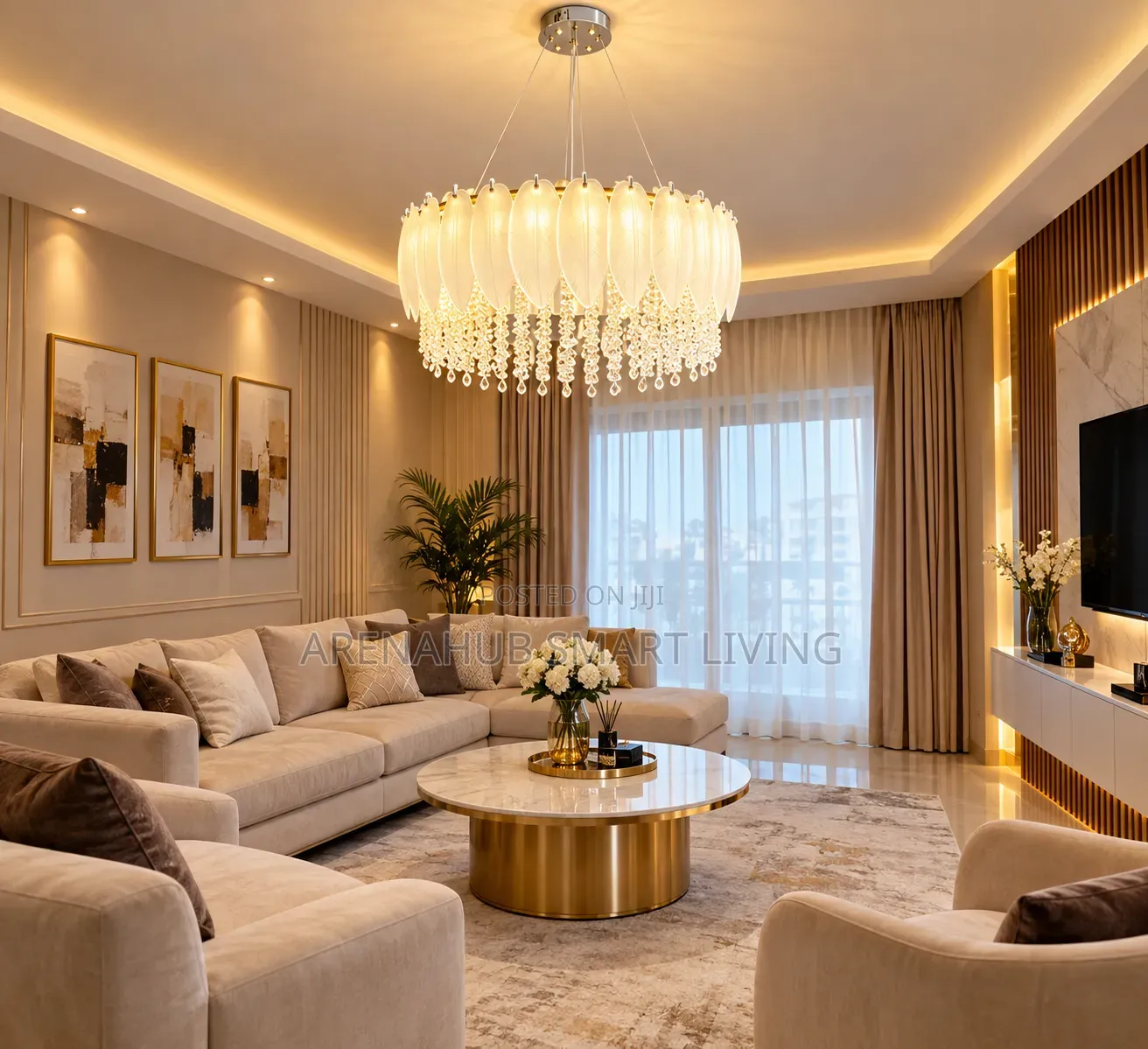 High-End New French Light Luxury Modern Creative Atmospheric Round