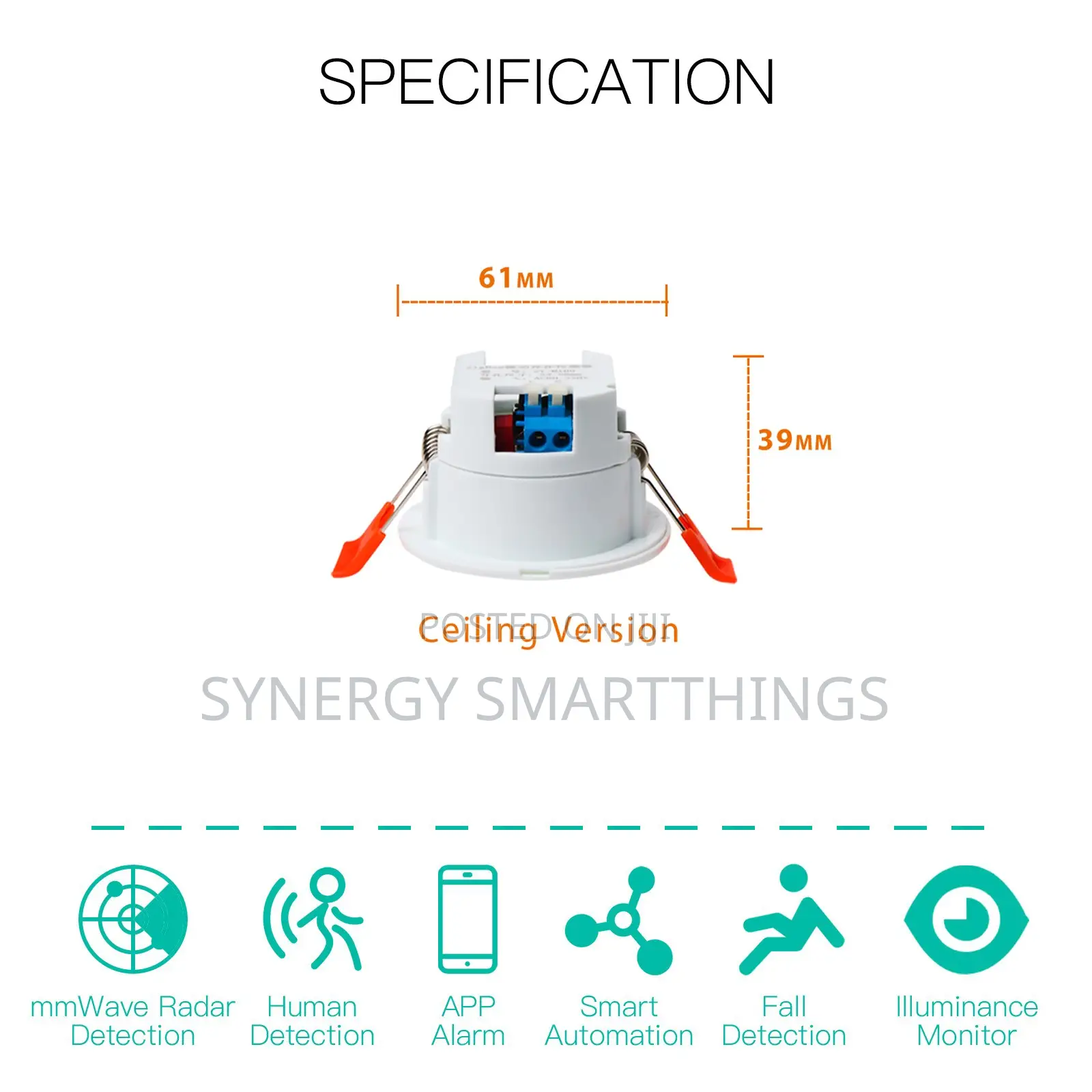Tuya Wi-Fi Human Presence Recessed Sensor