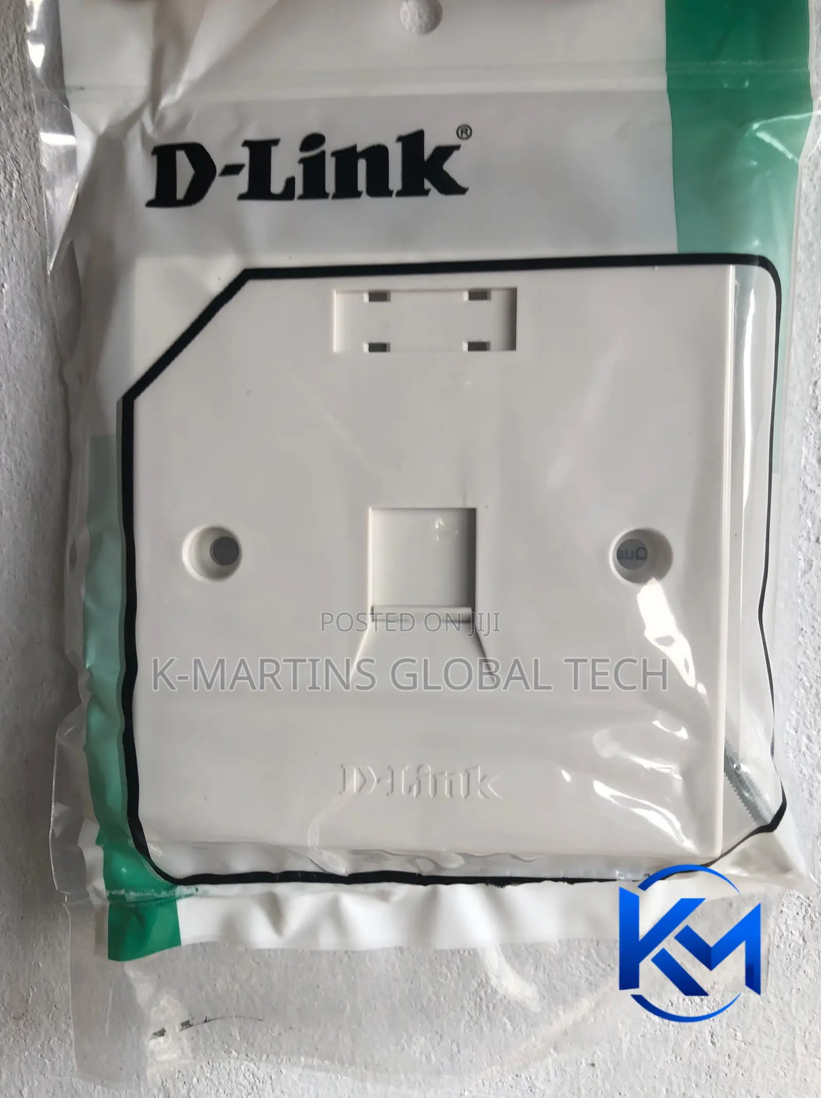 D-Link Single/Double Port Faceplate RJ45 Cat6 Network Wall Plate.