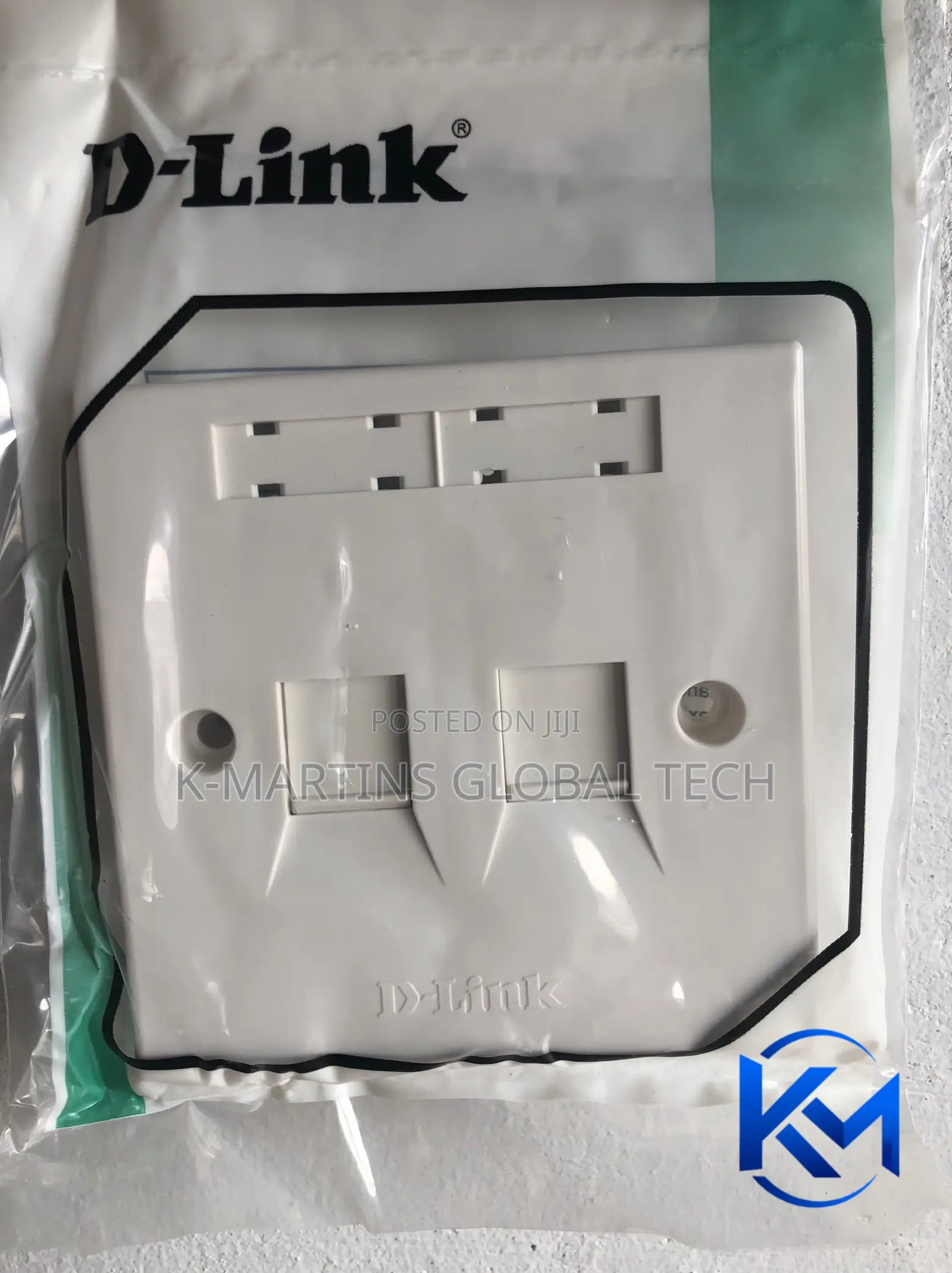 D-Link Single/Double Port Faceplate RJ45 Cat6 Network Wall Plate.