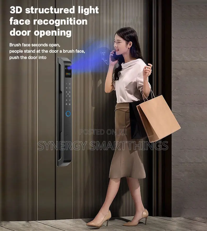 Tuya Smart Lock for Aluminum Doors With Face ID Fingerprints Keys/Card