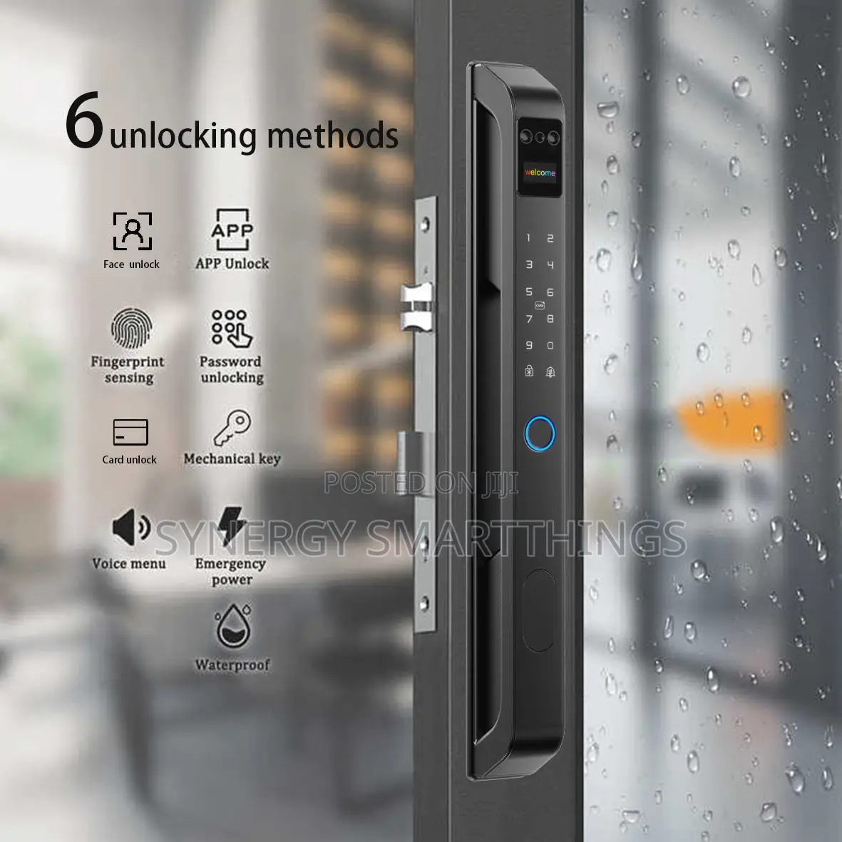 Tuya Smart Lock for Aluminum Doors With Face ID Fingerprints Keys/Card