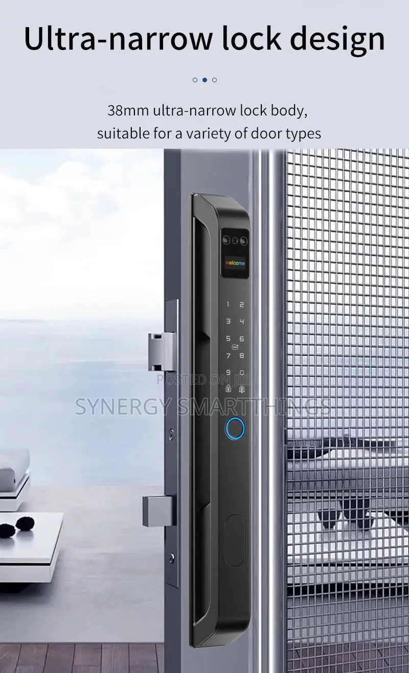 Tuya Smart Lock for Aluminum Doors With Face ID Fingerprints Keys/Card