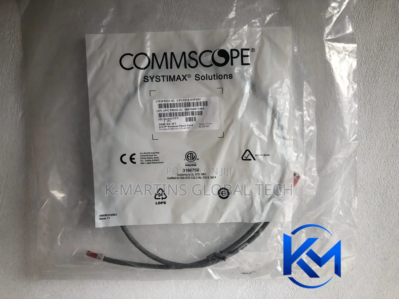 CommScope Cat6 Patch Cord 1m/3m/5m/10m/20m RJ45 Ethernet Network Cable