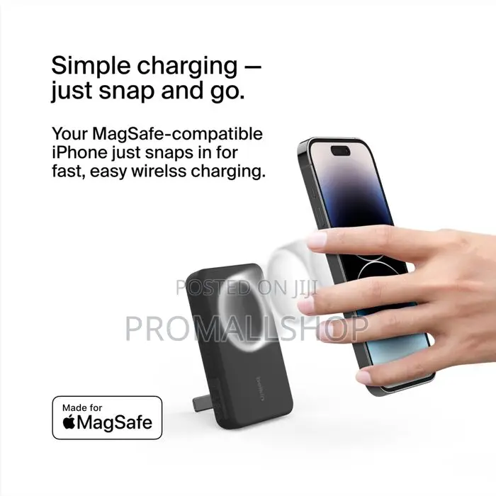 Belkin Magnetic 5000mAh Power Bank With Kickstand – Wireless Charging