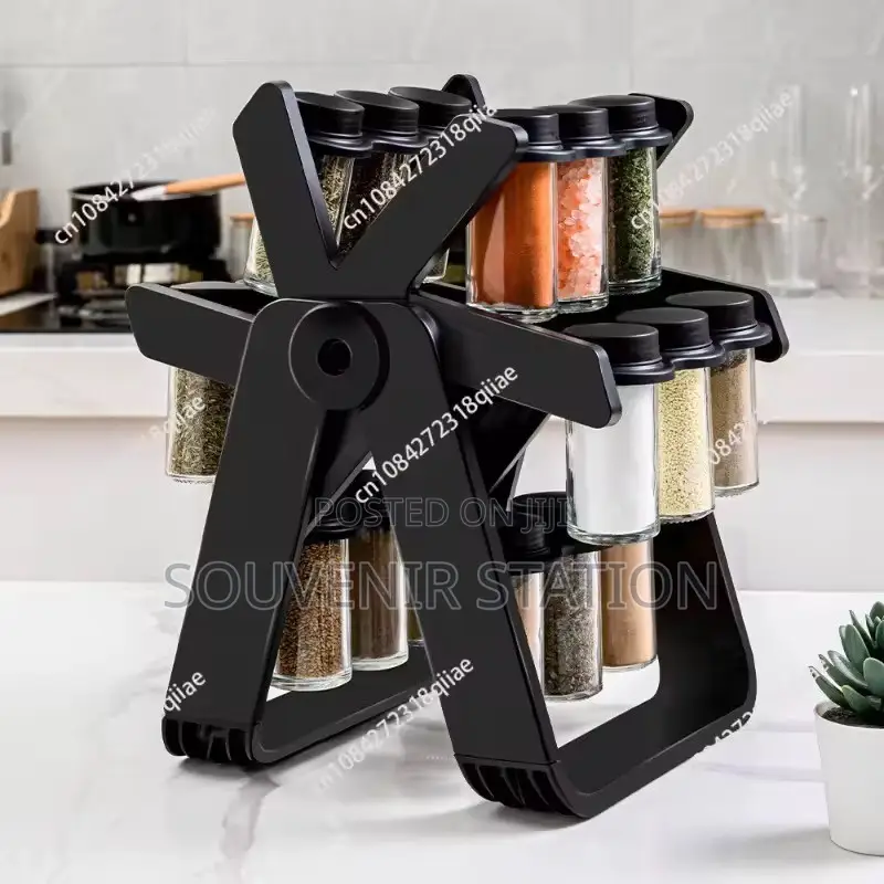 18 Bottles Rotating Spice and Seasonings Rack