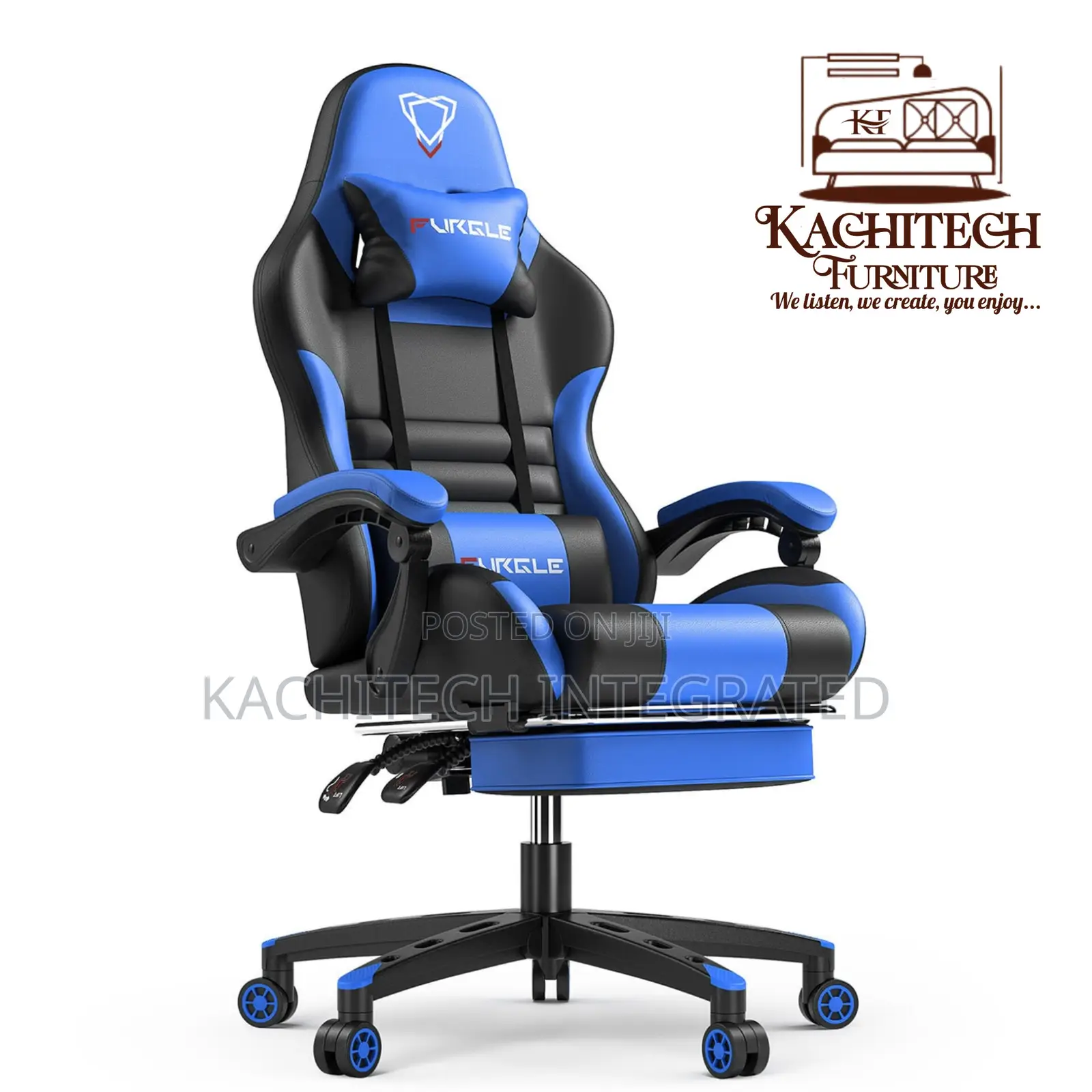 Gaming Chair With Round Arm