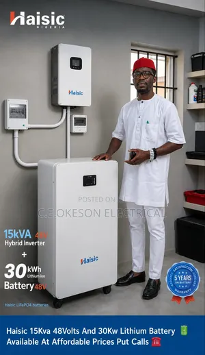 30kwh and 15kva Haisic Lithium Ion Battery and Inverter