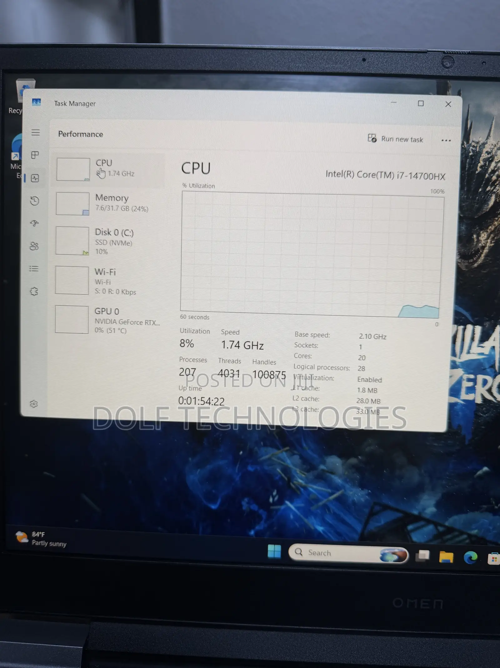 Laptop HP Omen 16 32GB Intel Core i7 SSD 1T