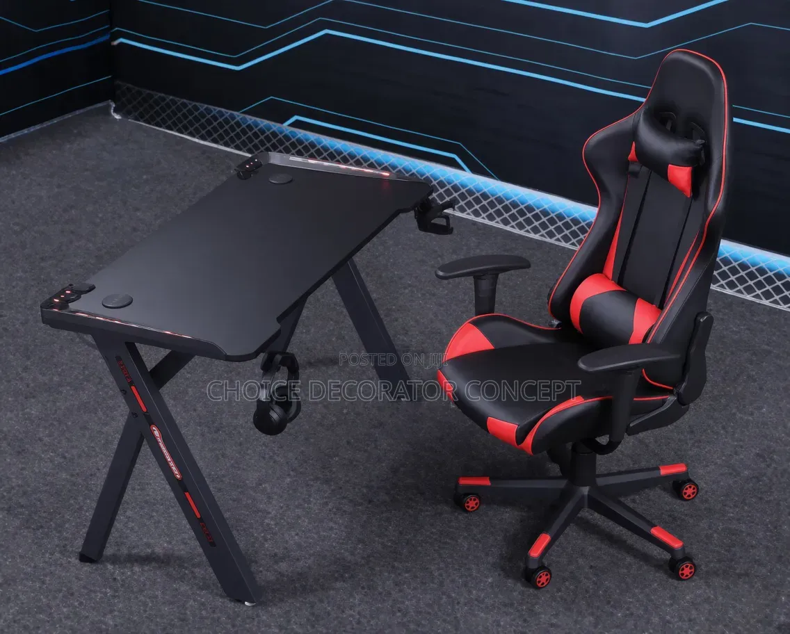 Gaming Desk Ergonomic Chair Combo – Pro Gamer Setup*