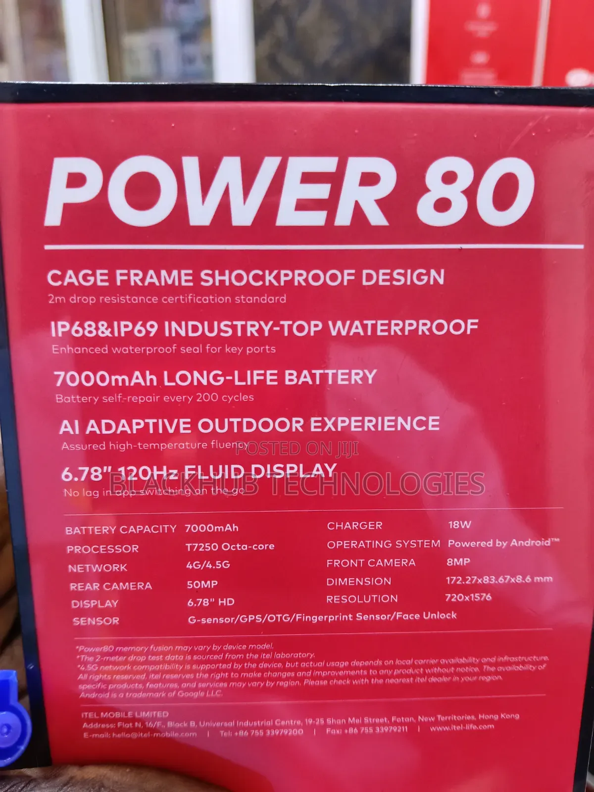 New Itel Power 80 128 GB Black