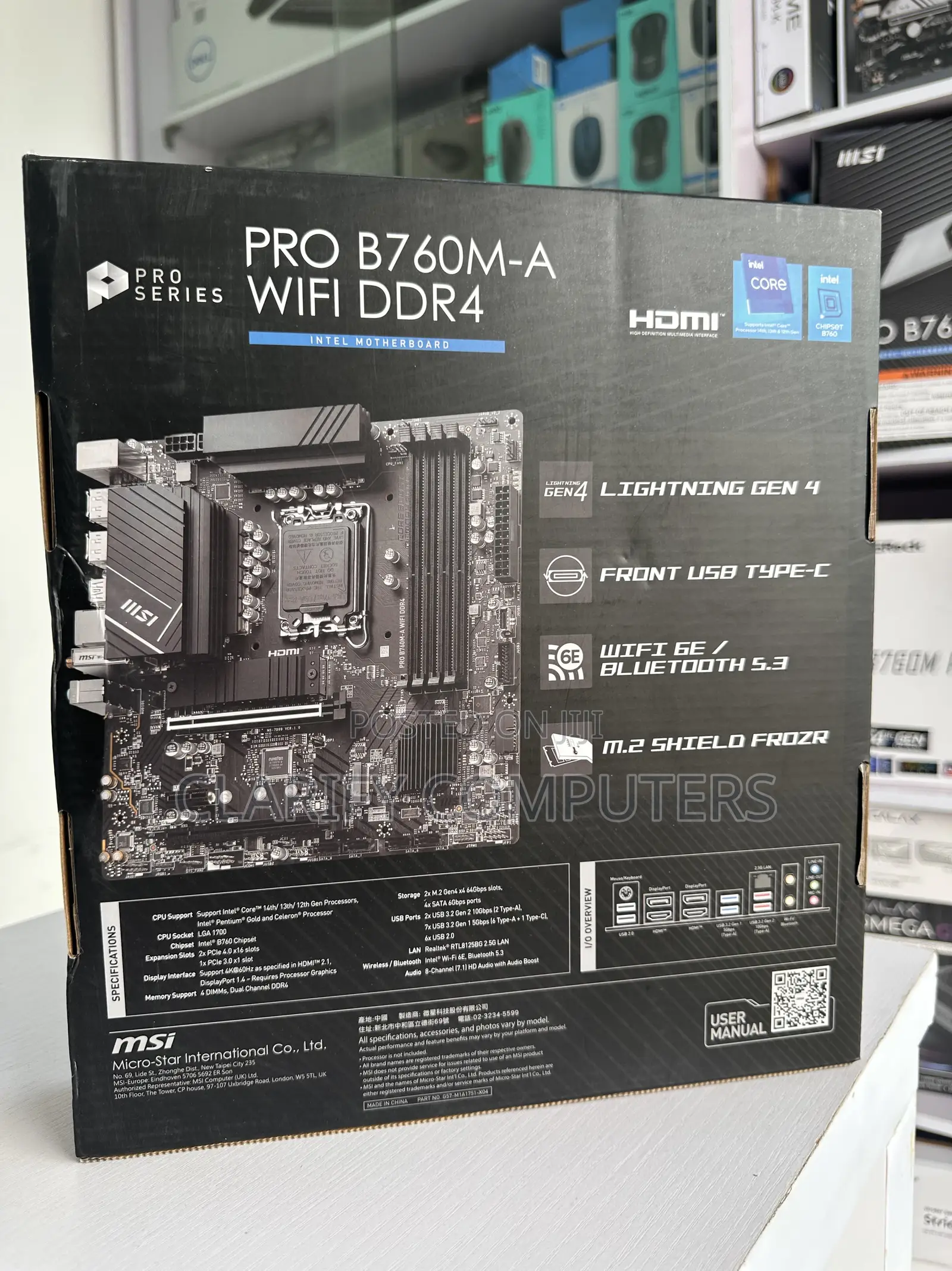 Msi Pro B760m-a Wifi Ddr4 Intel Desktop Motherboard