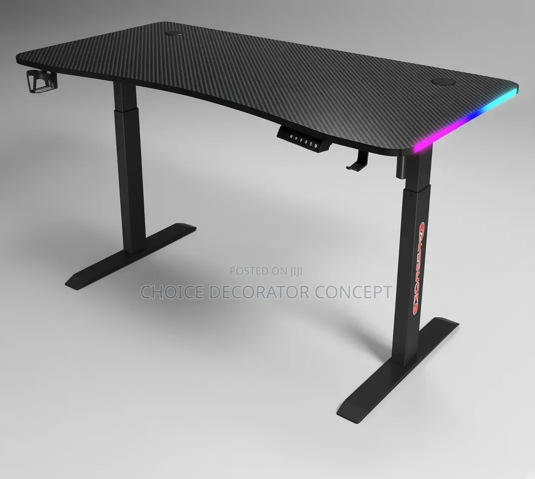 Adjustable Height Gaming/Office Desk With RGB Lights
