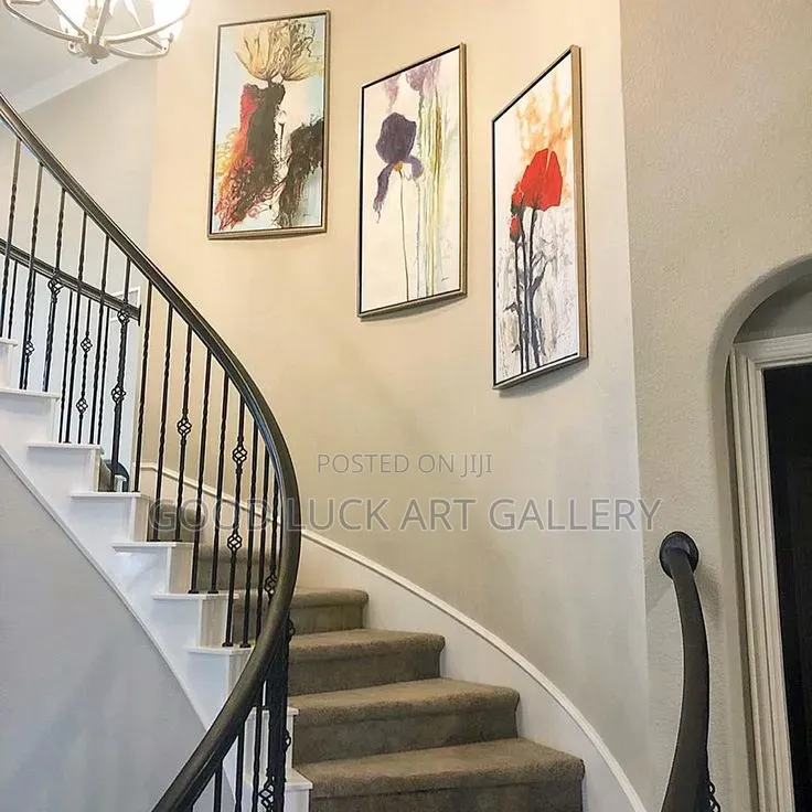 Set of Three Framed Textured Wall Art