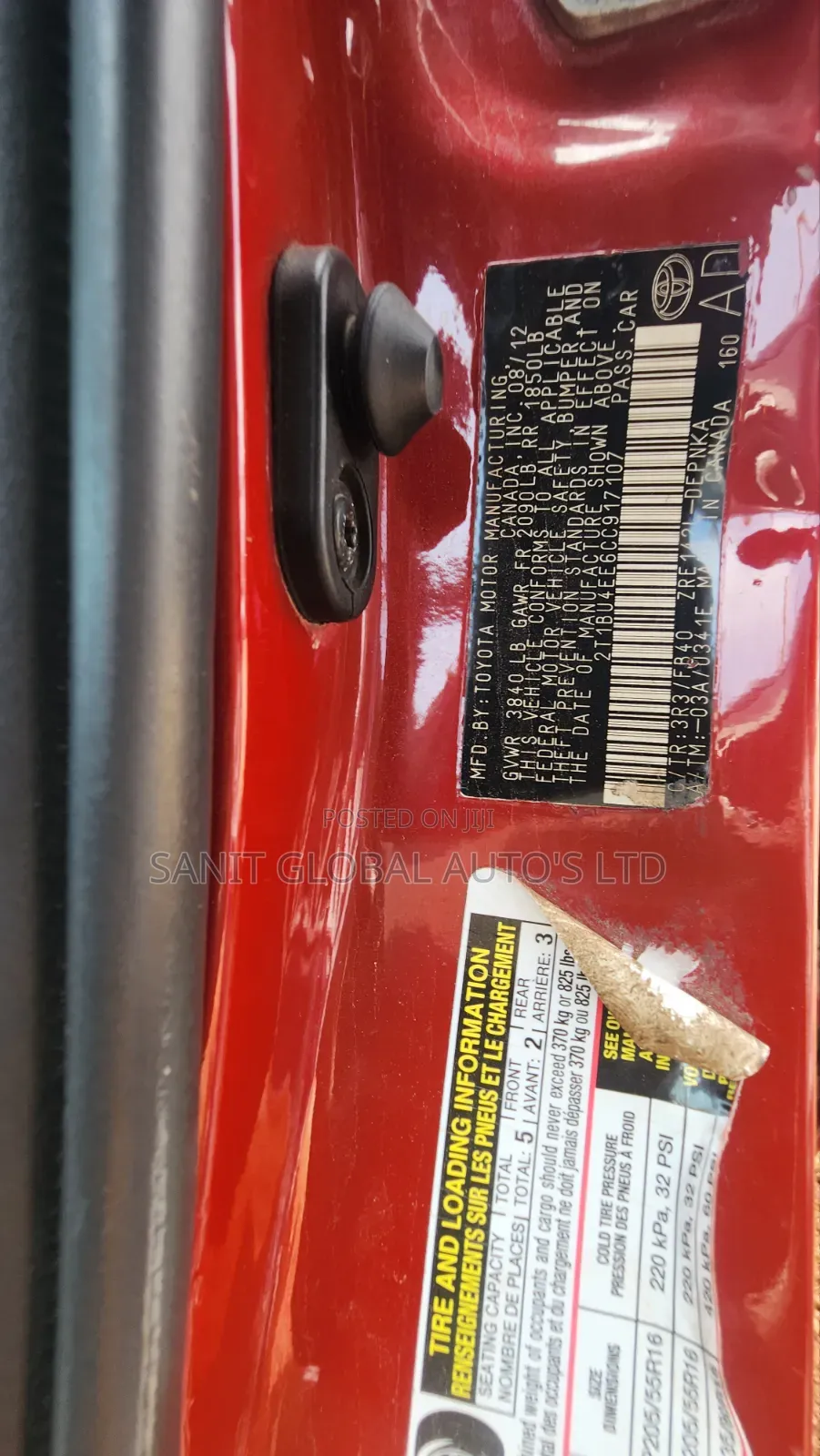 Toyota Corolla 2013 Red