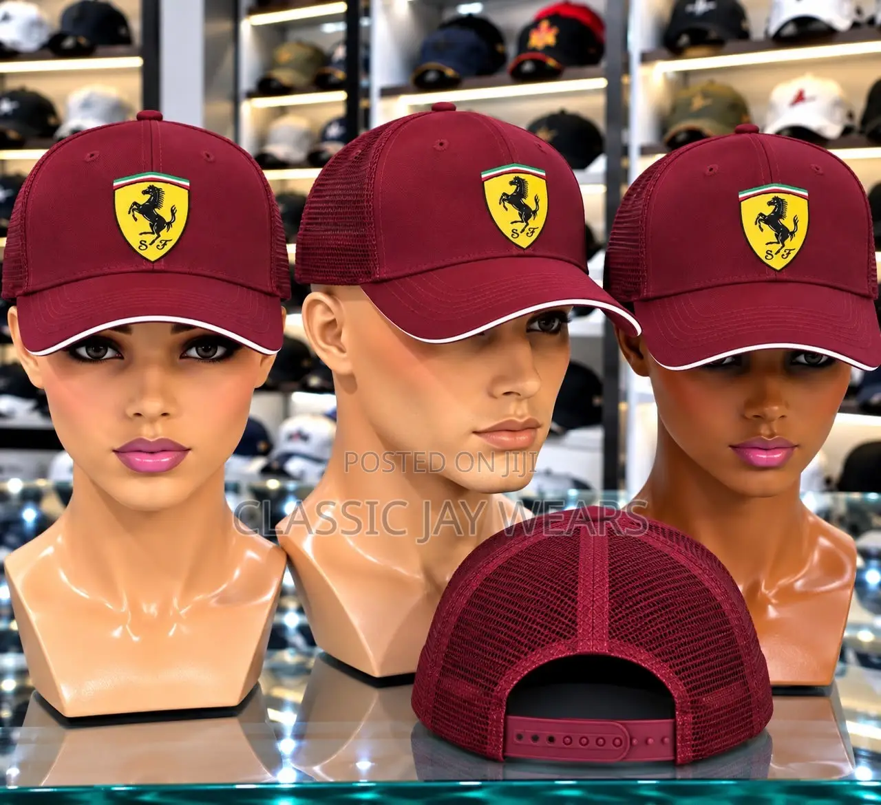 Whine Color Turkey Face Cap