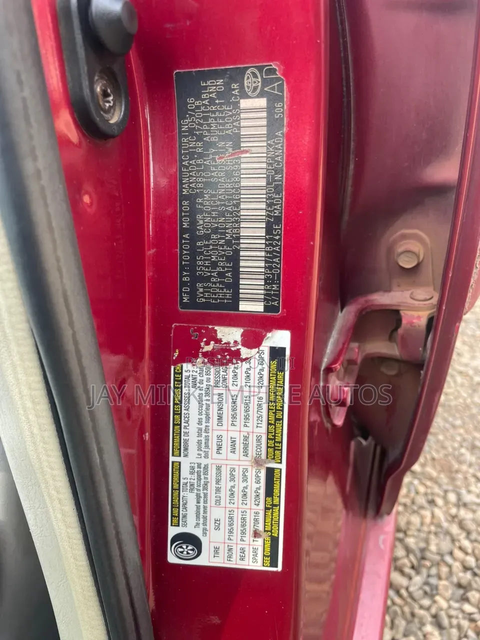 Toyota Corolla 2006 Red