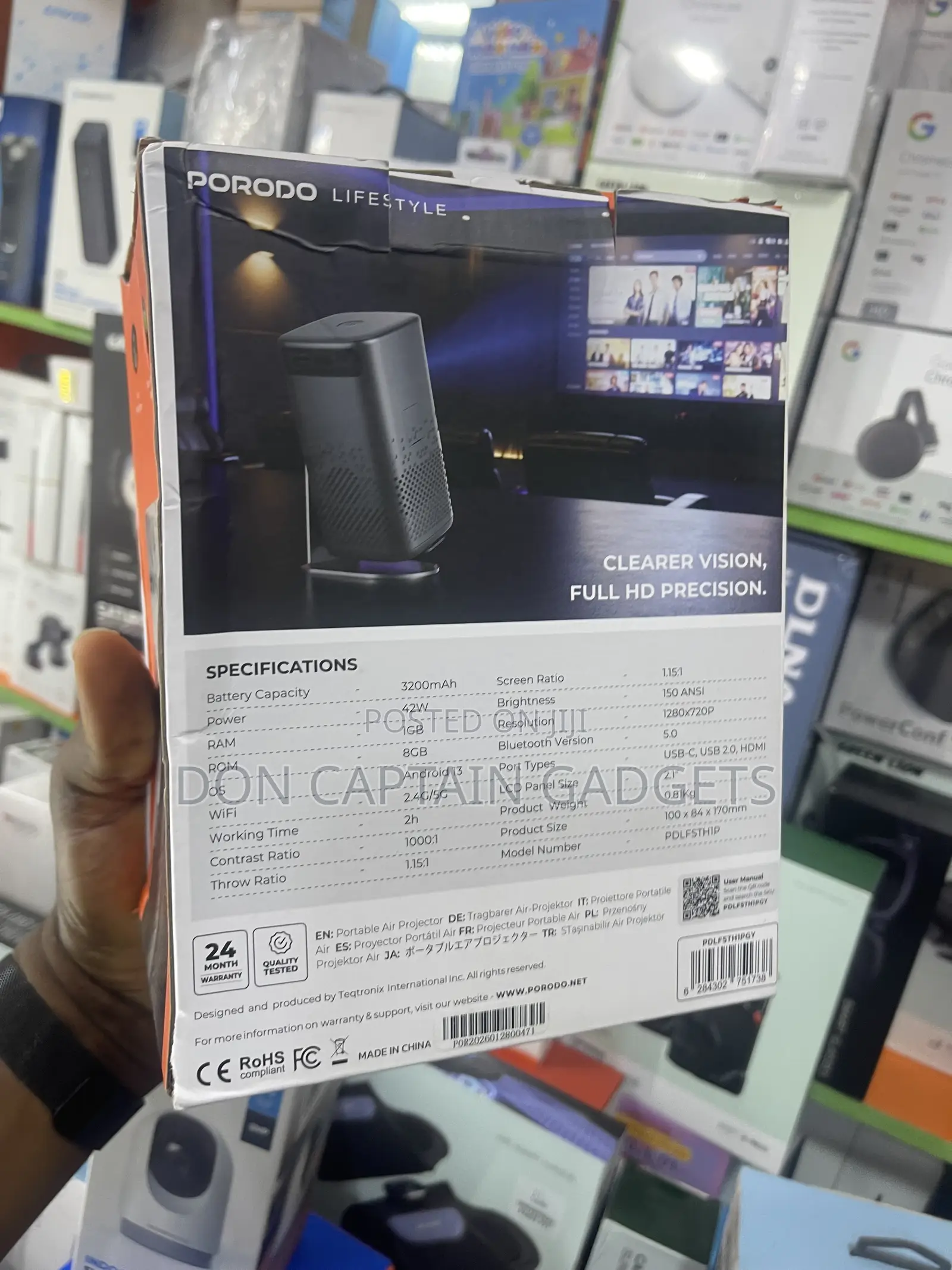 Porodo Gobo Air Projector Adjustable Screen Size