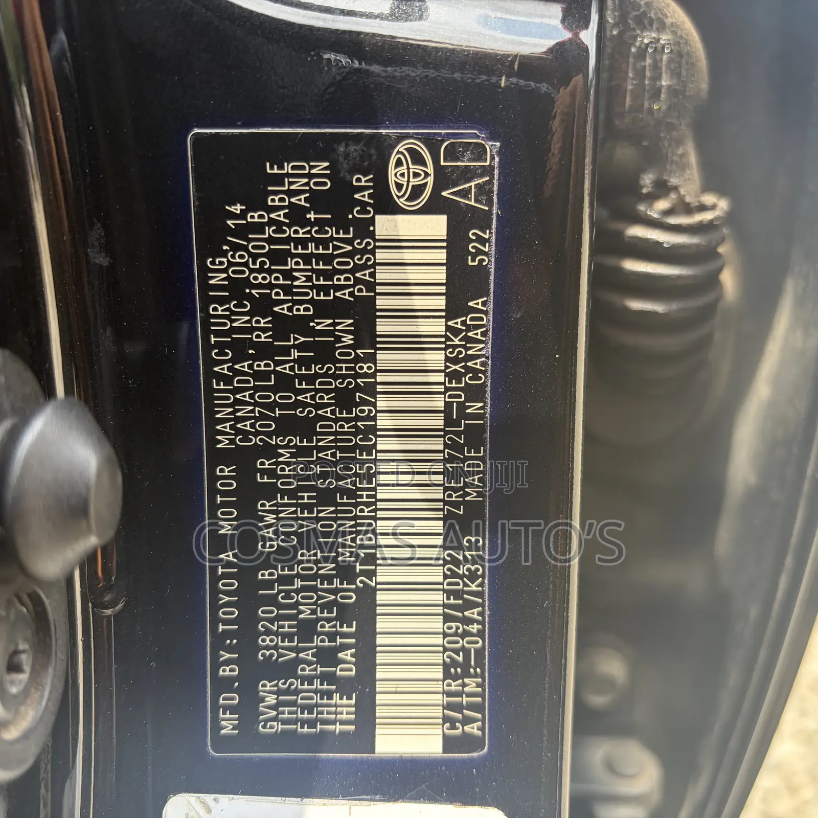 Toyota Corolla S 4dr Sedan (1.8L 4cyl CVT) 2015 Black