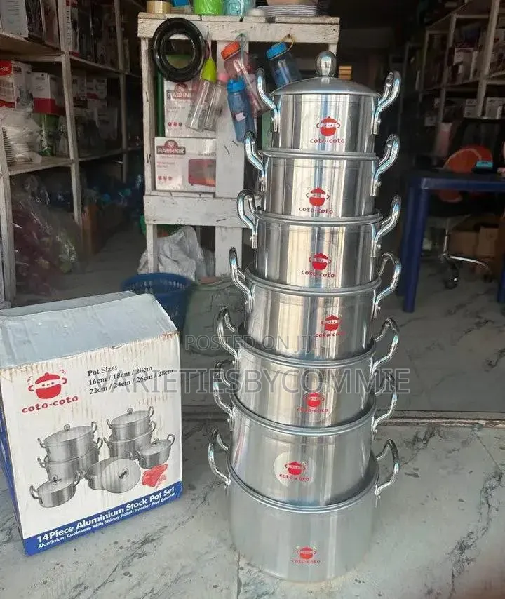 7 PCS Quality Thick Aluminium Pot