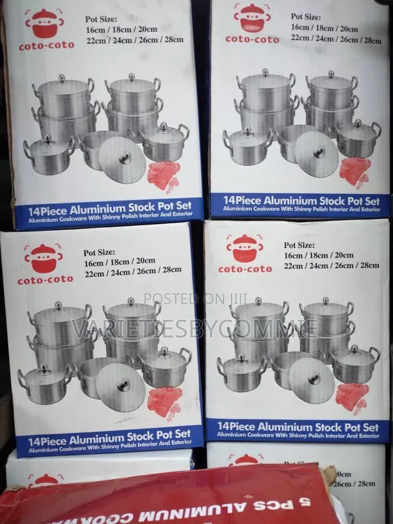 7 PCS Quality Thick Aluminium Pot