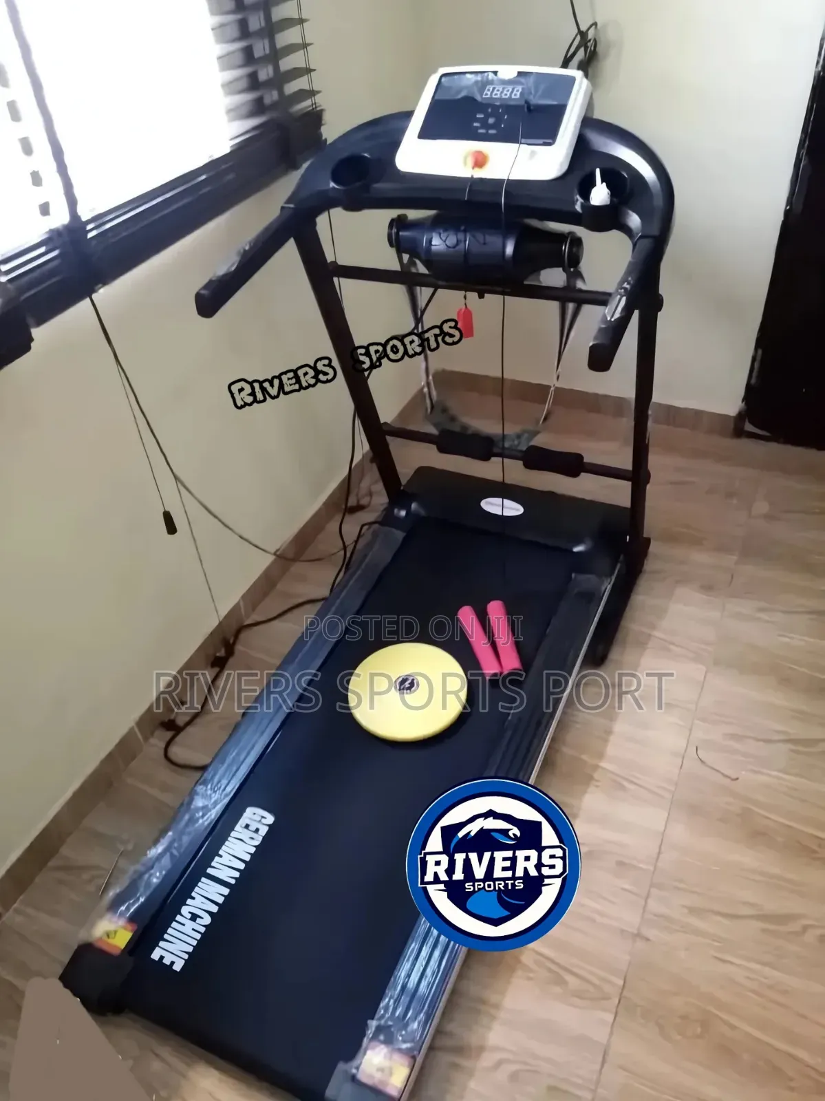 2hp German Machine Treadmill With Massager, Waist Twister, Dumbbells