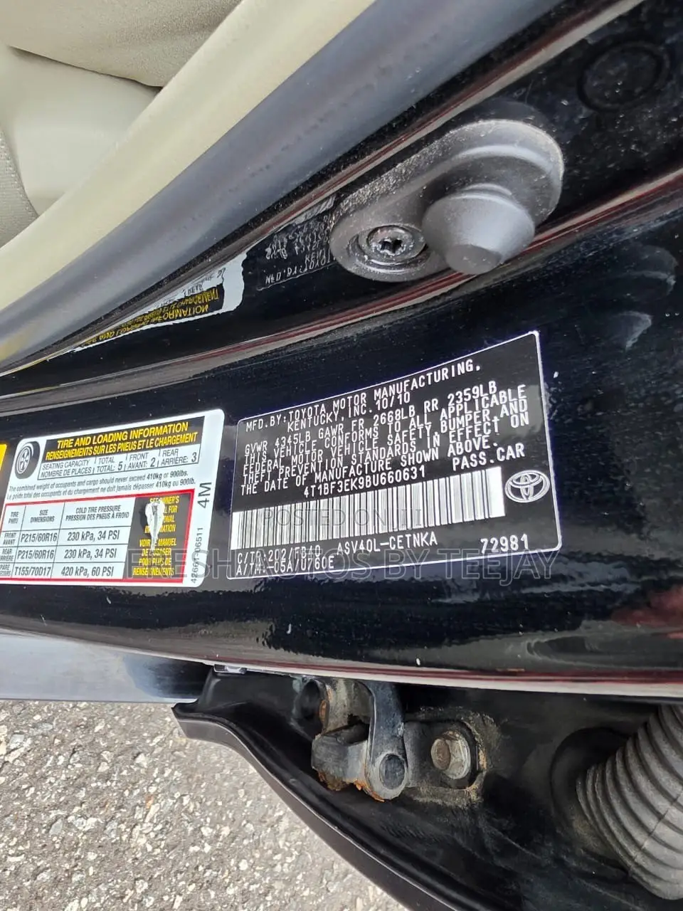 Toyota Camry LE 4dr Sedan (2.5L 4cyl 6A) 2011 Black