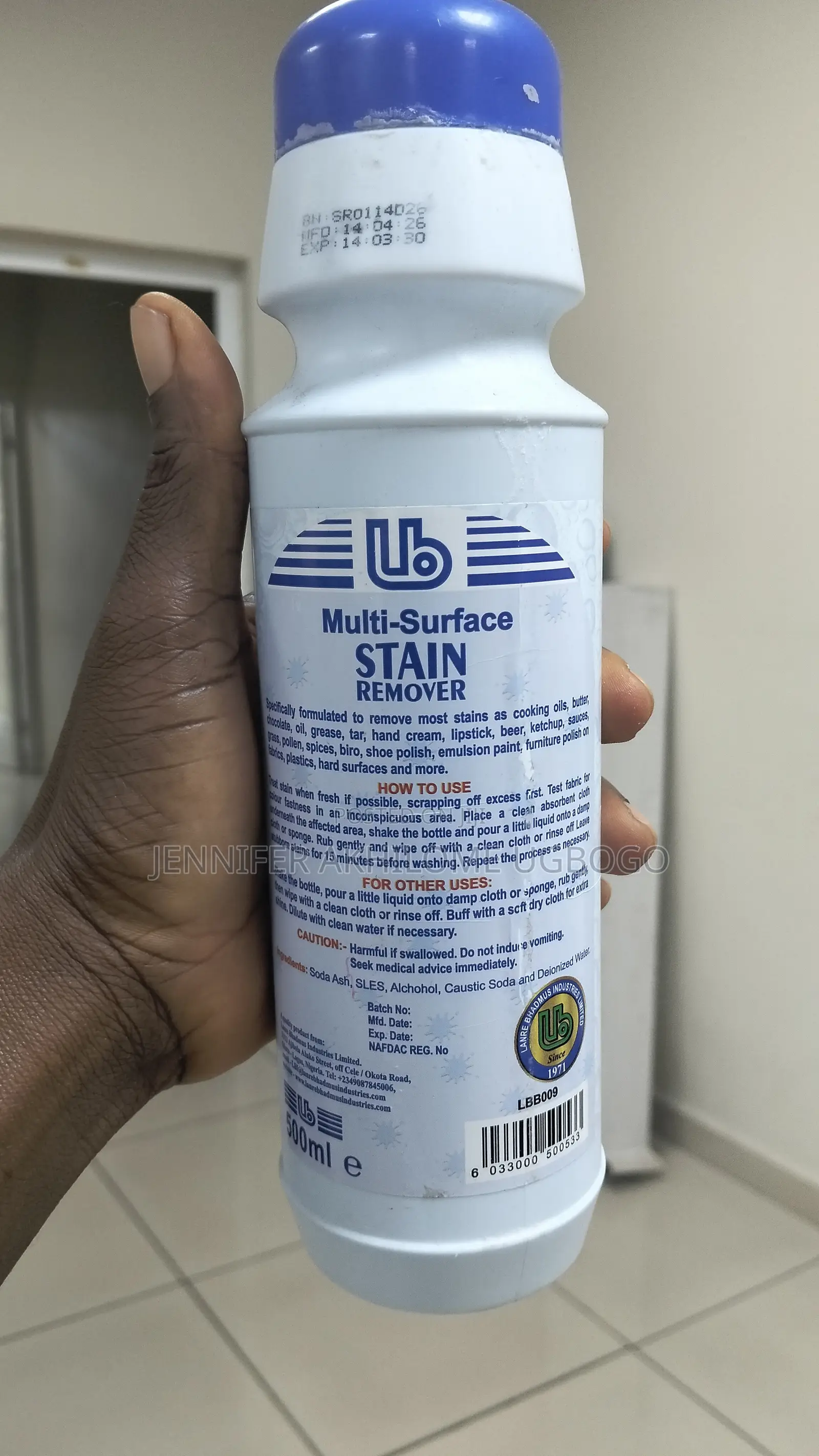 Multi-Surface Stain Remover 500ml X12pcs