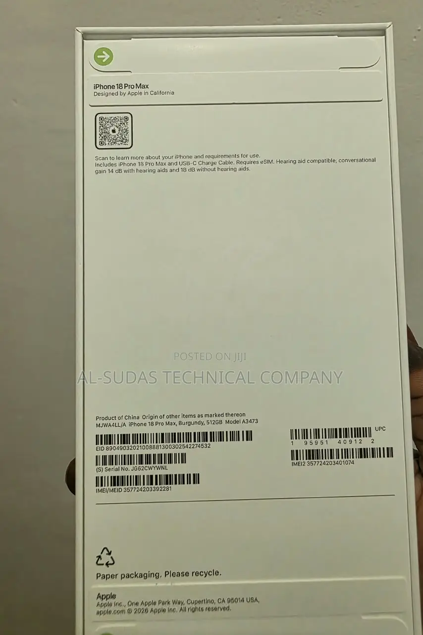 New Apple iPhone 18 Pro Max 512 GB Red