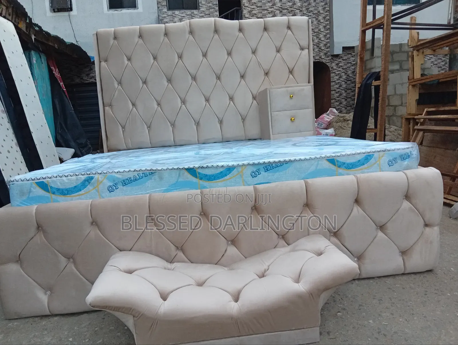 Family Size Modernize 6X6 Quality Brand New Paded Bed Frame