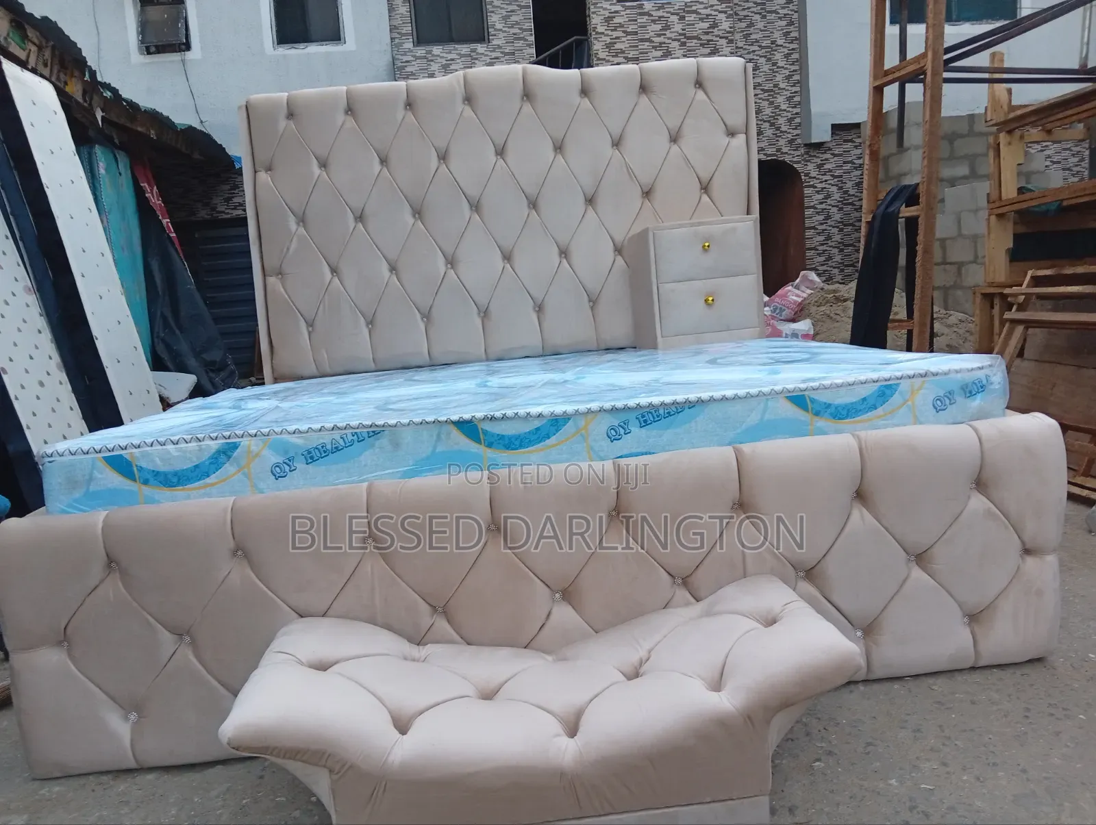 Family Size Modernize 6X6 Quality Brand New Paded Bed Frame