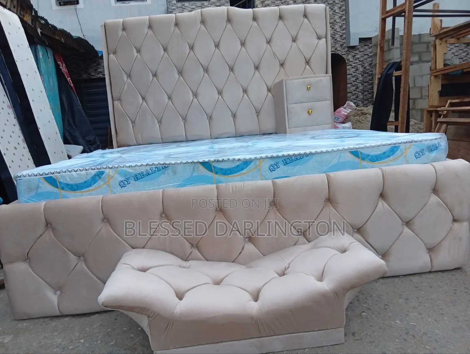 Family Size Modernize 6X6 Quality Brand New Paded Bed Frame