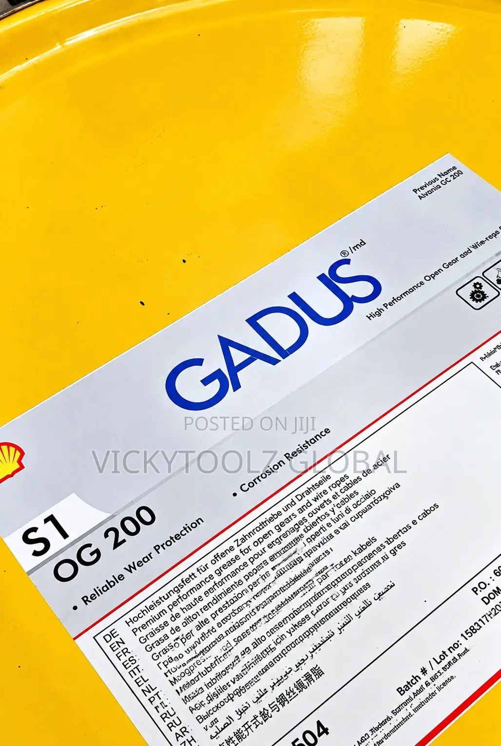 180Kg Drum of Shell Gadus S1 OG 200