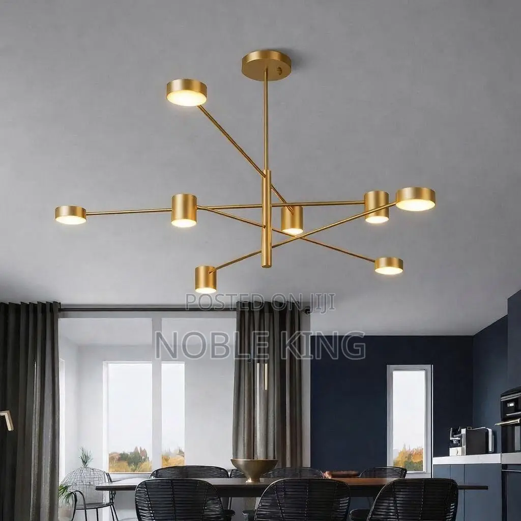 2026 Living Room Chandelier Simple Black Nordic Lighting Creative