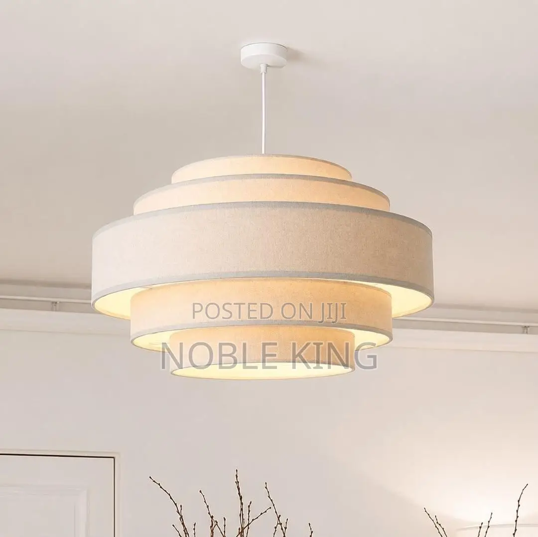 Nordic Fabric Pendant Lamp Wabi Sabi Led Chandelier for Living Room