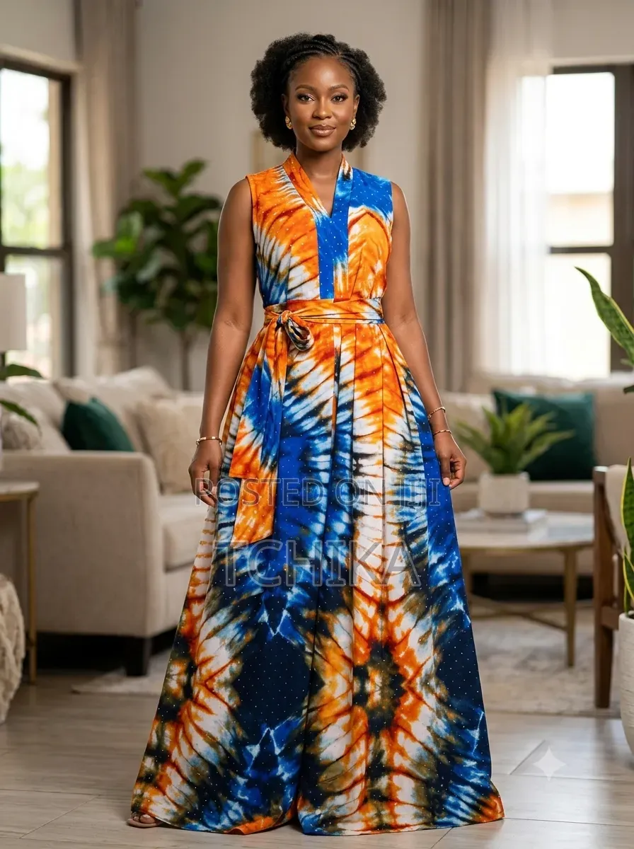 Crystal-Embellished Vibrant Dress
