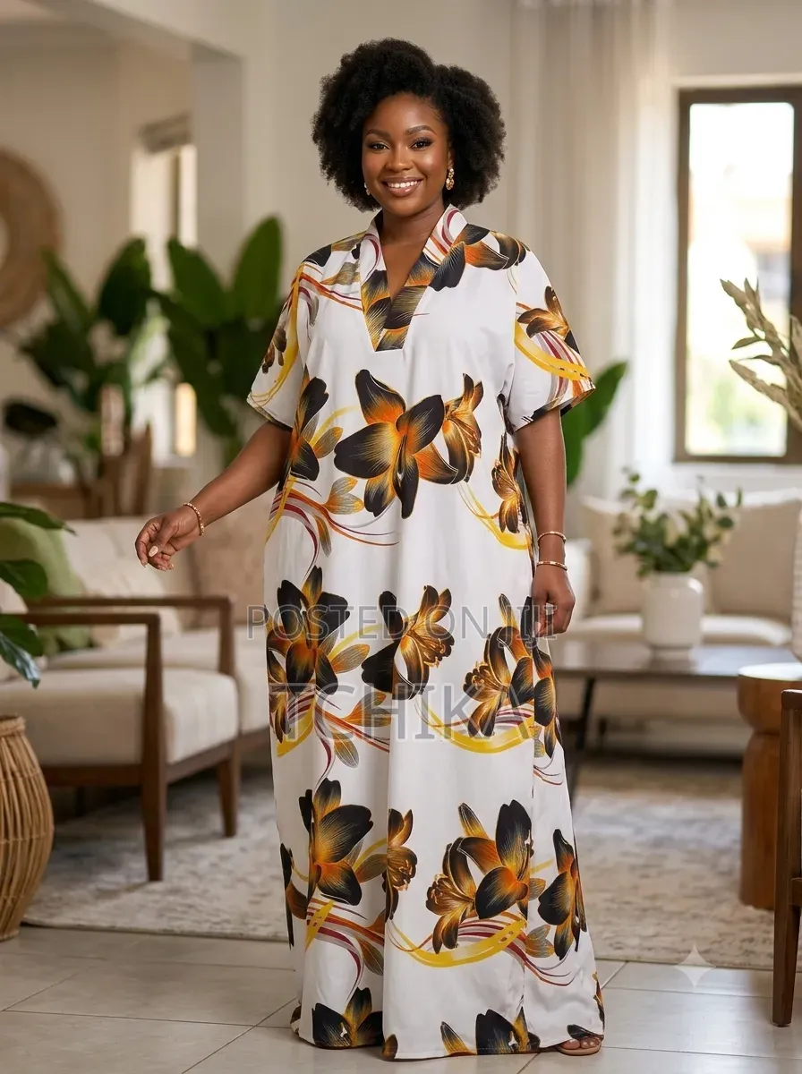 Radiant Golden Lily Long Dress