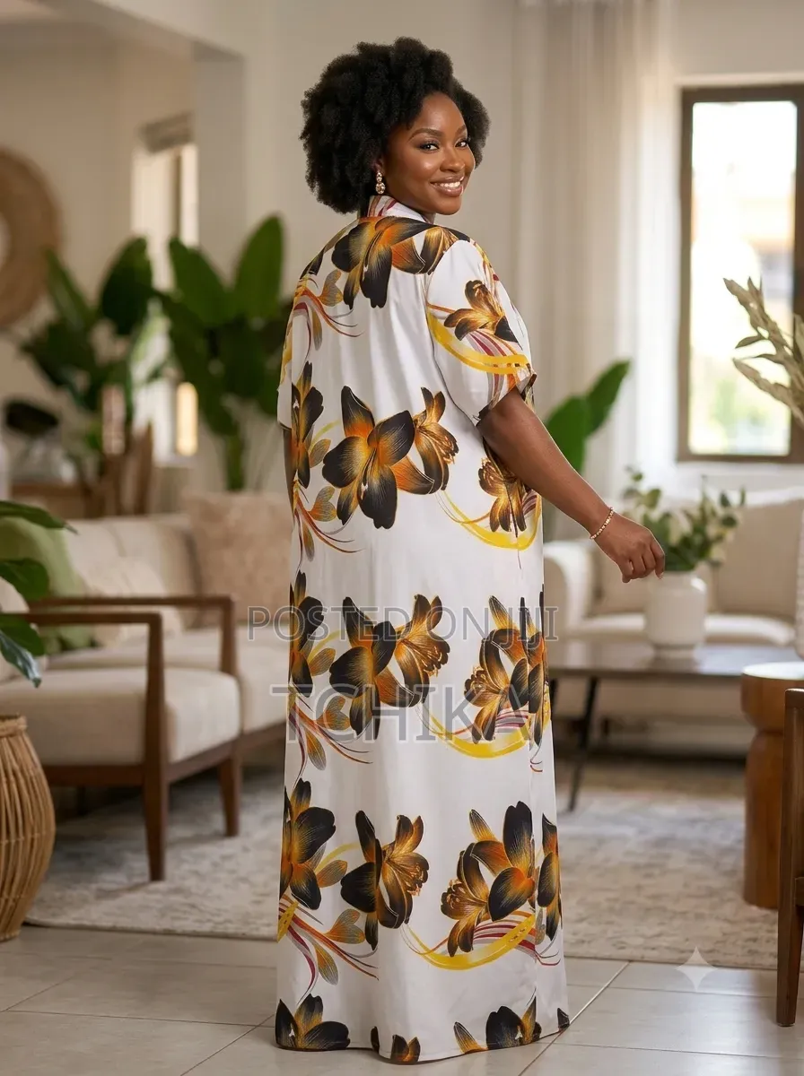 Radiant Golden Lily Long Dress