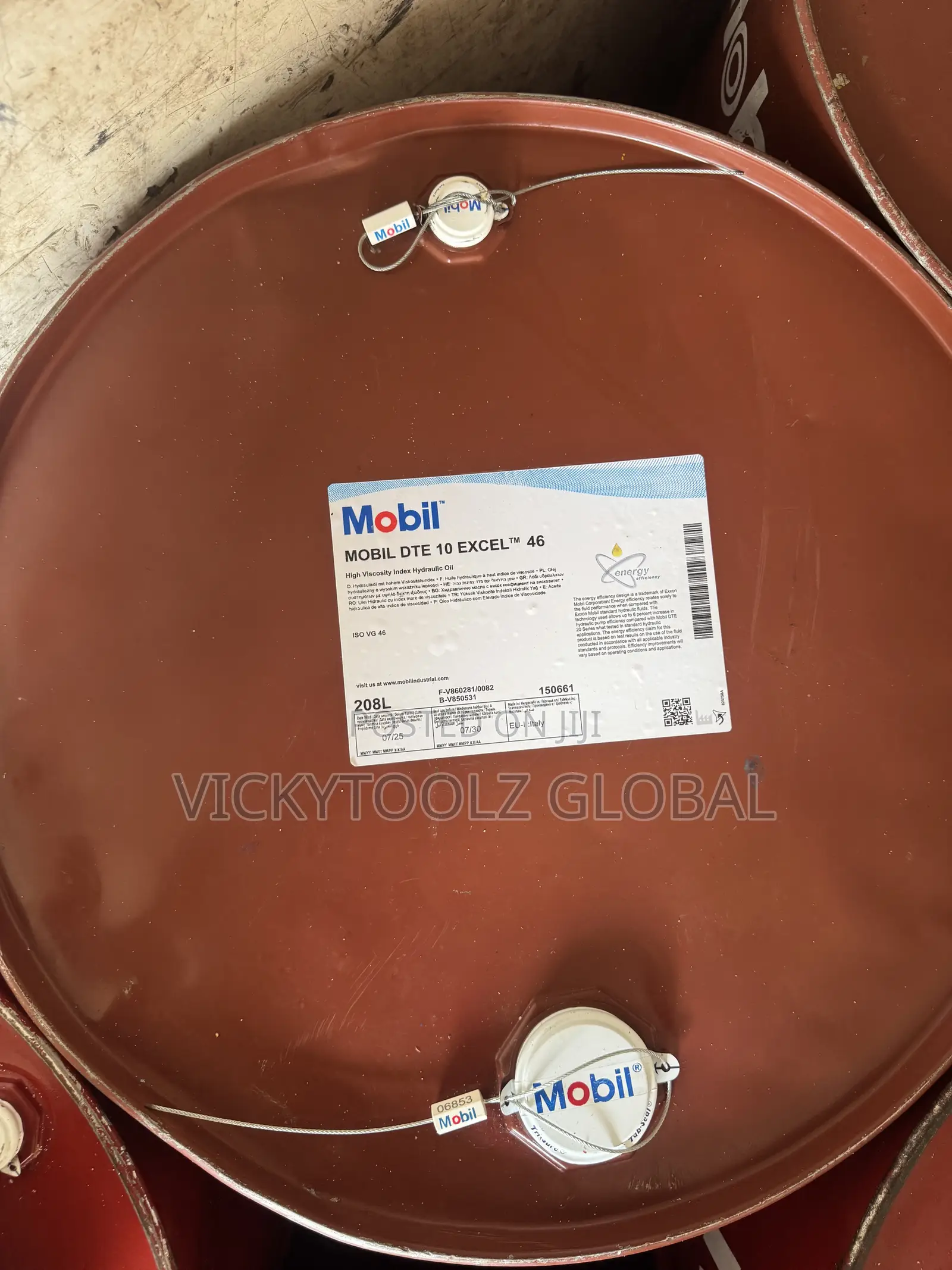 208Liters Drum of Mobil DTE 10 46 Excel Anti-Wear Hydraulic Oil