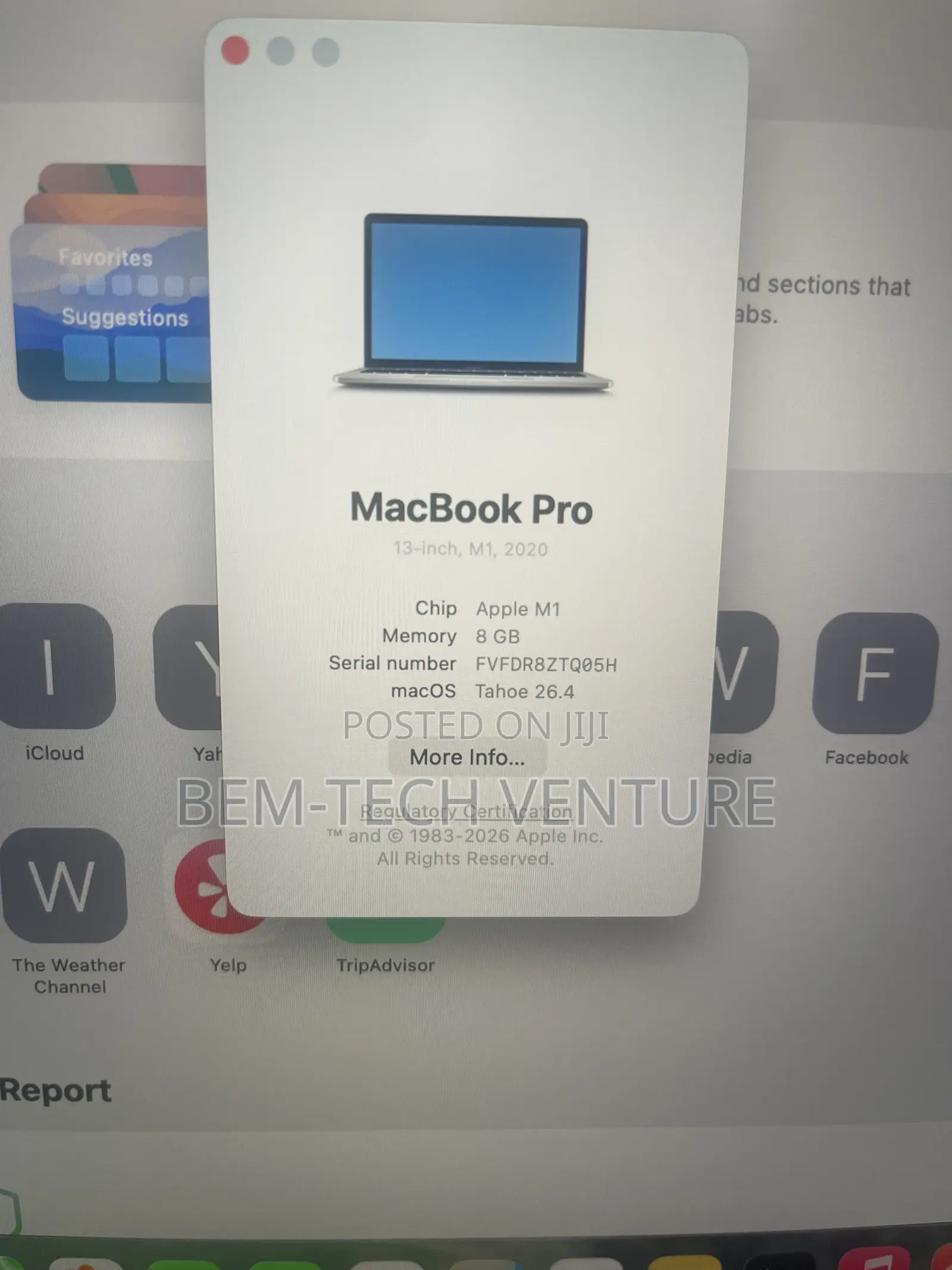 Laptop Apple MacBook Pro 2021 M1 8GB Apple M1 SSD 512GB