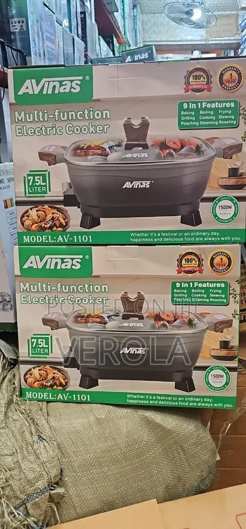 AVINAS 7.5L Multi-Function Electric Cooker (AV-1101) – Brand New