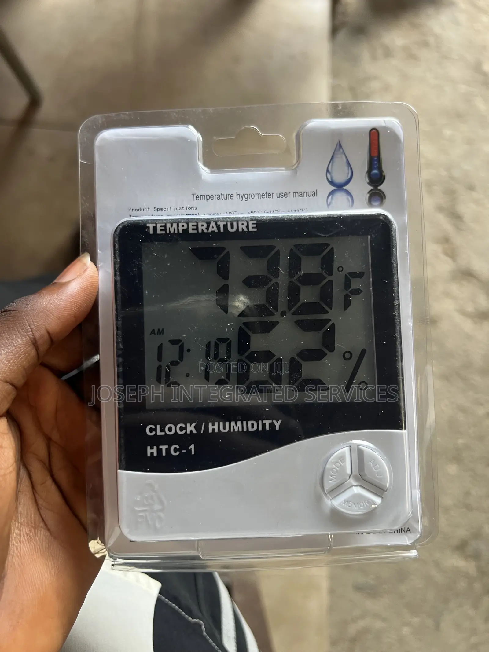 HTC-1 Digital LCD Temperature and Humidity Meter / Clock