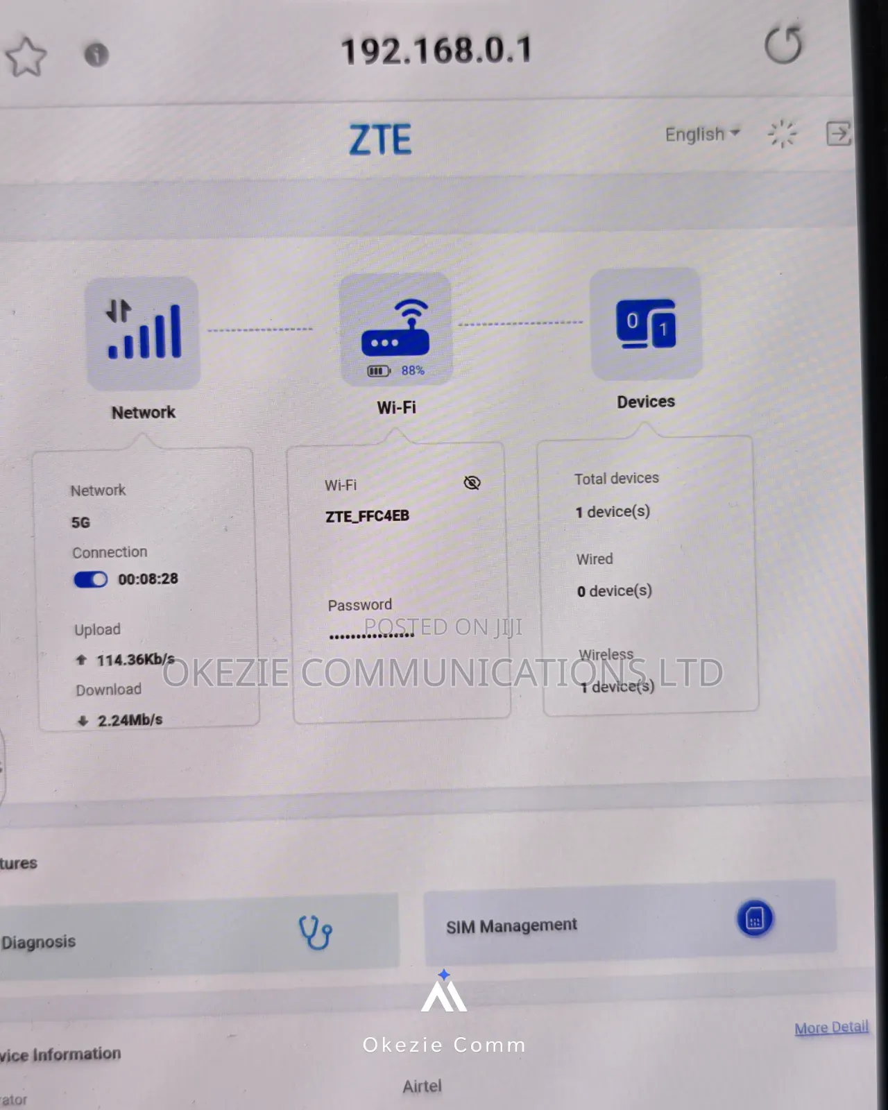 Zte U50, 5g Universal Pocket Wifi